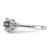 Sterling Silver Rhodium-plated Amethyst Ring - QR-ECA70C0E-1790