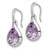 Sterling Silver Rhodium-plated Amethyst Teardrop Dangle Earrings - QE-44BF221C-4991