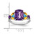Sterling Silver Rhodium-plated Amethyst, Blue Topaz & Citrine Ring - QR-D8779249-6497