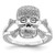 Sterling Silver Rhodium-plated and CZ Skull Ring - QR-B916C504-7484