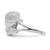 Sterling Silver Rhodium-plated and CZ Skull Ring - QR-B916C504-7484