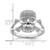 Sterling Silver Rhodium-plated and CZ Skull Ring - QR-B916C504-7484