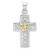 Sterling Silver Rhodium-plated and Gold-tone Reversible Cross Pendant