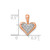 Sterling Silver Rhodium-plated and Rose Gold-plated CZ Heart Pendant