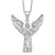 Sterling Silver Rhodium-plated Angel Ash Holder 18in Necklace - QC-713102F5-7031