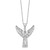 Sterling Silver Rhodium-plated Angel Ash Holder 18in Necklace - QC-713102F5-7031
