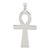 Sterling Silver Rhodium-plated Ankh Cross Pendant