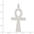 Sterling Silver Rhodium-plated Ankh Cross Pendant