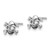 Sterling Silver Rhodium-plated Antiqued Skull and Crossbones Post Earrings - QE-8C3D0B47-5246