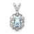 Sterling Silver Rhodium-plated Aquamarine & Diam. Pendant - QB-65035FD6-1638