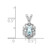 Sterling Silver Rhodium-plated Aquamarine & Diam. Pendant - QB-65035FD6-1638