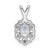 Sterling Silver Rhodium-plated Aquamarine & Diam. Pendant - QB-65035FD6-1638