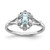 Sterling Silver Rhodium-plated Aquamarine & Diam. Ring - QB-252E7816-9042