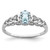 Sterling Silver Rhodium-plated Aquamarine & Diam. Ring - QB-72316335-2868