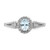 Sterling Silver Rhodium-plated Aquamarine & Diam. Ring - QB-7A82D5D1-6703