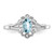 Sterling Silver Rhodium-plated Aquamarine & Diam. Ring - QB-9B38879B-4541