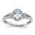 Sterling Silver Rhodium-plated Aquamarine & Diam. Ring - QB-C58A98CA-3529