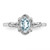 Sterling Silver Rhodium-plated Aquamarine & Diam. Ring - QB-FEA2B8CF-3451