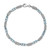 Sterling Silver Rhodium-plated Aquamarine and Diamond Bracelet - QX-47CA14F1-6063