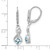 Sterling Silver Rhodium-plated Aquamarine and Diamond Earrings - EM-96DB3560-1125