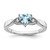 Sterling Silver Rhodium-plated Aquamarine and Diamond Ring - RM-5282846F-1014