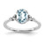 Sterling Silver Rhodium-plated Aquamarine and Diamond Ring - RM-73D461D5-6508