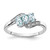 Sterling Silver Rhodium-plated Aquamarine and Diamond Ring - RM-A198FA62-7558