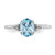 Sterling Silver Rhodium-plated Aquamarine and Diamond Ring - RM-C30AA7C2-7696