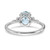 Sterling Silver Rhodium-plated Aquamarine and Diamond Ring - RM-C30AA7C2-7696
