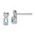 Sterling Silver Rhodium-plated Aquamarine Earrings
