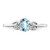 Sterling Silver Rhodium-plated Aquamarine Ring - QB-ECB0A81F-7764
