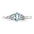 Sterling Silver Rhodium-plated Aquamarine Ring - QB-F61F1132-3649