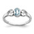 Sterling Silver Rhodium-plated Aquamarine Ring - RM-1252E3D8-4779