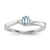 Sterling Silver Rhodium-plated Aquamarine/Diamond Birthstone Ring - QB-B62715ED-1331