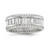 Sterling Silver Rhodium-plated Baguette & Round CZ Eternity Ring - QR-D4A238F1-1056
