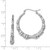 Sterling Silver Rhodium-plated Bamboo Round Hoop Earrings - QE-76A1141F-2785