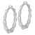 Sterling Silver Rhodium-plated Bamboo Round Hoop Earrings - QE-7D0F2748-7769