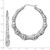 Sterling Silver Rhodium-plated Bamboo Round Hoop Earrings - QE-E8C7CEF3-7022