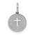 Sterling Silver Rhodium-plated Baptism Disc Charm - QC-43F145DD-9440