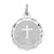 Sterling Silver Rhodium-plated Baptism Disc Charm - QC-A19893AA-3136