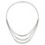 Sterling Silver Rhodium-plated Beaded Multi Layer Necklace