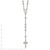 Sterling Silver Rhodium-plated Beaded Rosary Necklace