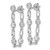 Sterling Silver Rhodium-plated Bezel CZ Post Dangle Earrings - QE-0835B329-9279