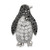 Sterling Silver Rhodium-plated Black & White CZ Penguin Chain Slide - QP-8F5BA55F-3987