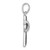 sterling Silver Rhodium-plated Black And White Crystal -X- Cross Pendant
