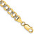 14k 6.75mm Semi-solid with Rhodium Pav‚ Curb Chain - PW-5D95F4CC-1103