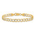 14k 6.75mm Semi-solid with Rhodium Pav‚ Curb Chain - PW-5D95F4CC-1103