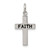 Sterling Silver Rhodium-plated Black Ink FAITH and CZ Antiqued Cross Charm