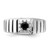 Sterling Silver Rhodium-plated Black Onyx Men's Ring - QR-1B789E73-9767