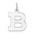 Sterling Silver Rhodium-plated Block Letter B Initial Charm - QC-3DB8FE00-3684